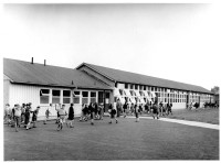 At the Inch School in Edinburgh, each classroom had direct accessed to the shared yard.